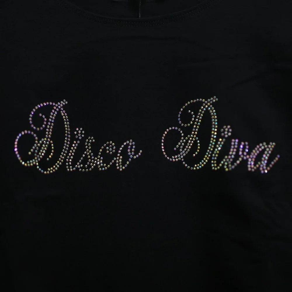 NWT Cropped Rhinestone Top from Dolls Kill. - Picture 3 of 6